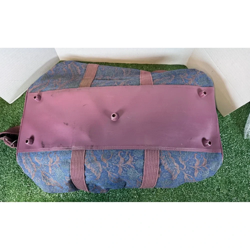 VTG Olympia Traveler's Friend Duffle Bag Floral Print Carry On Weekender Bag‎
